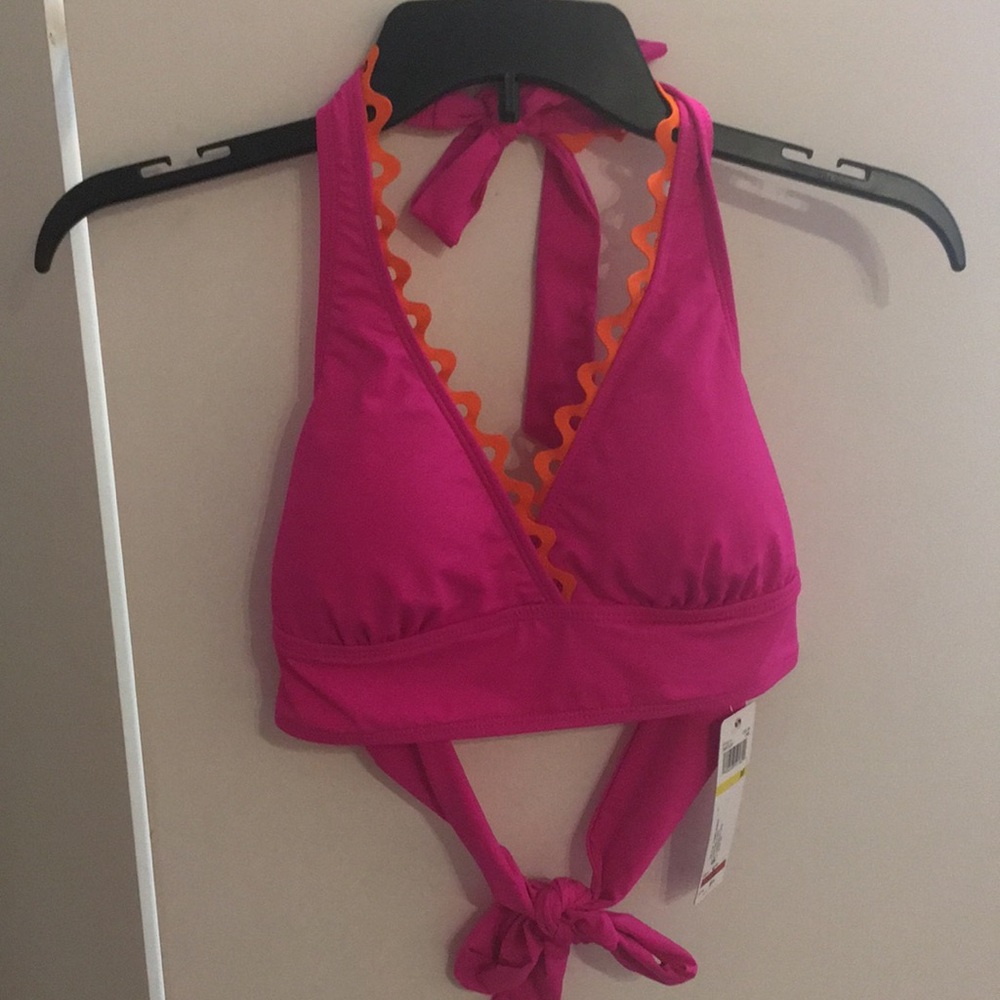 Anne Cole Ric Rack Halter Bikini Top - Picture 2 of 2
